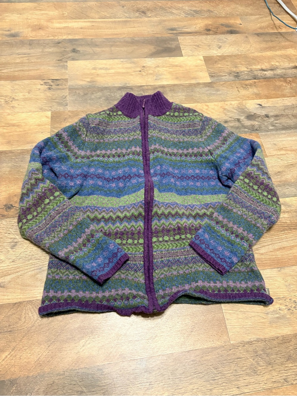 Woolrich Fair Isle Zip Cardigan Sweater – Women’s Large